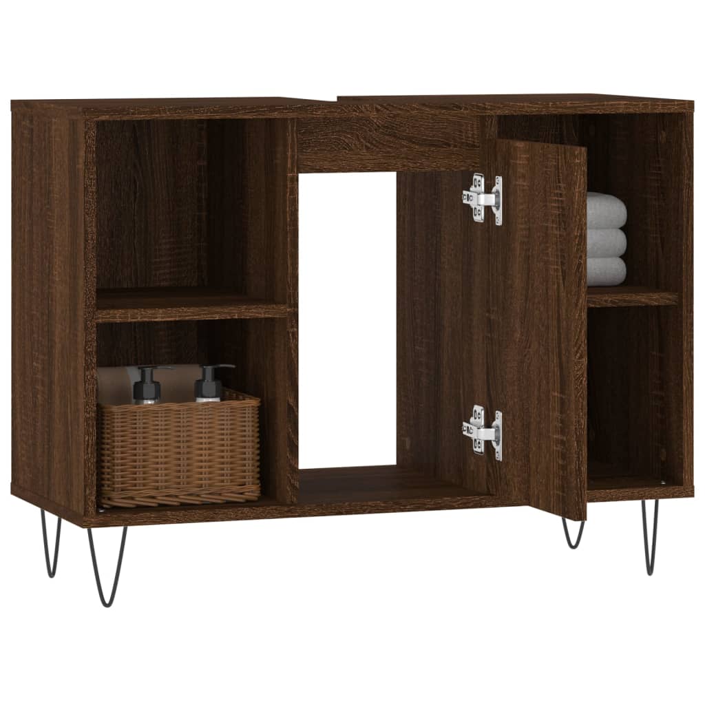 Wooden Bathroom Storage Cabinet with Iron Feet - Bend