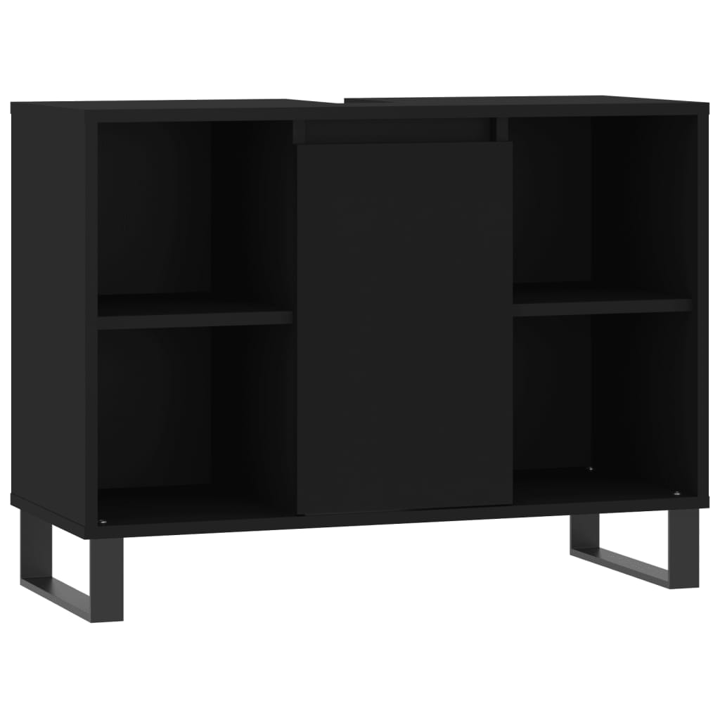 Black 4-Drawer Bathroom Storage Cabinet - Bend