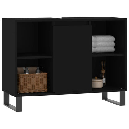 Black 4-Drawer Bathroom Storage Cabinet - Bend