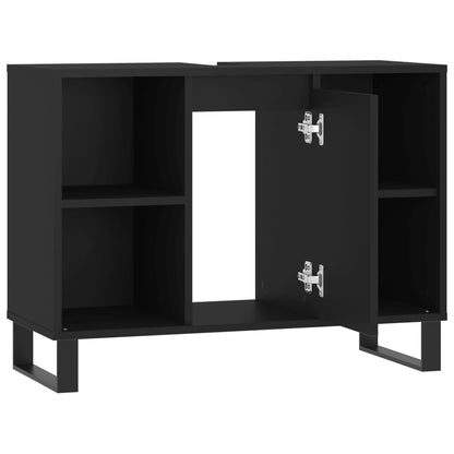 Black 4-Drawer Bathroom Storage Cabinet - Bend