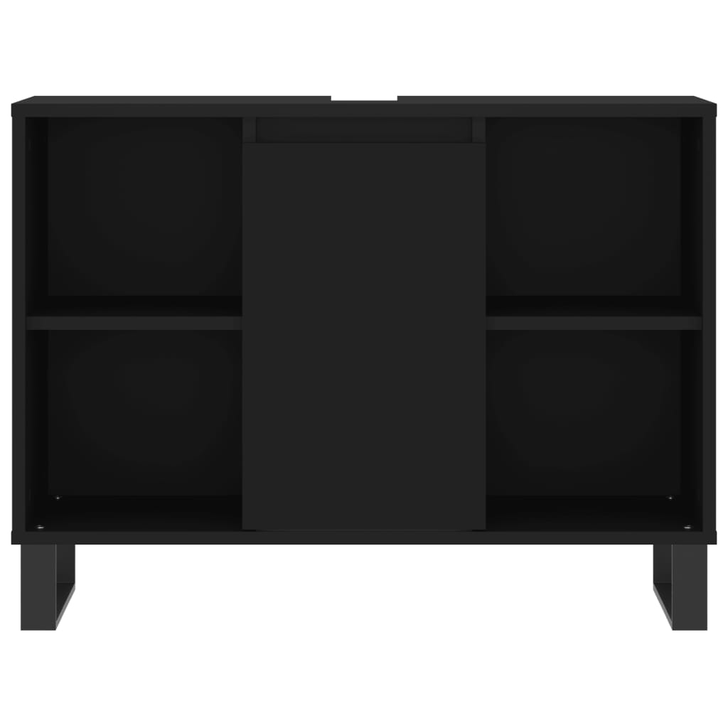 Black 4-Drawer Bathroom Storage Cabinet - Bend