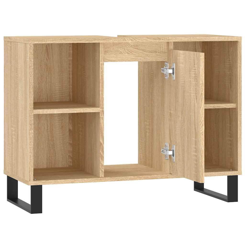 Bathroom Cabinet Sonoma Oak 80x33x60 cm Engineered Wood