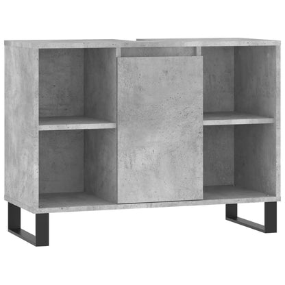 Bathroom Cabinet Concrete Grey 80x33x60 cm Engineered Wood - Bend