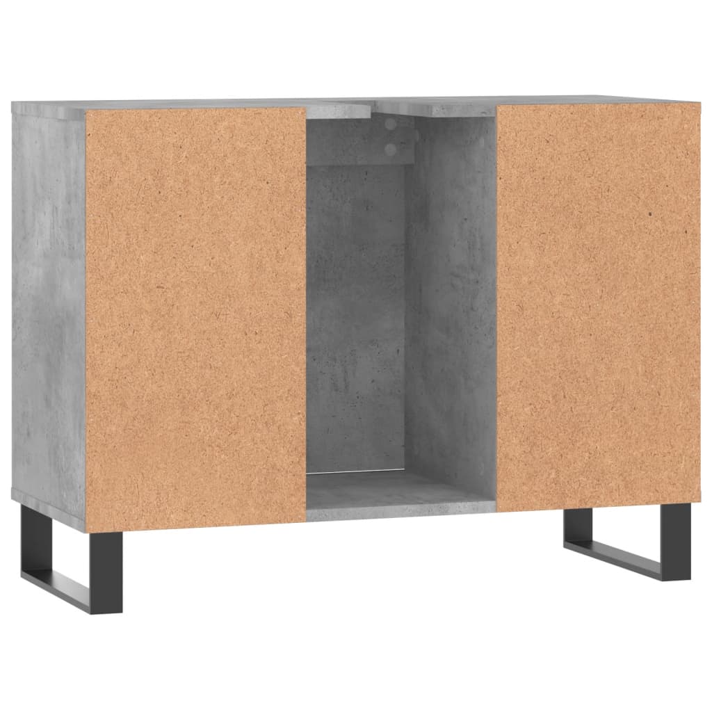 Bathroom Cabinet Concrete Grey 80x33x60 cm Engineered Wood - Bend