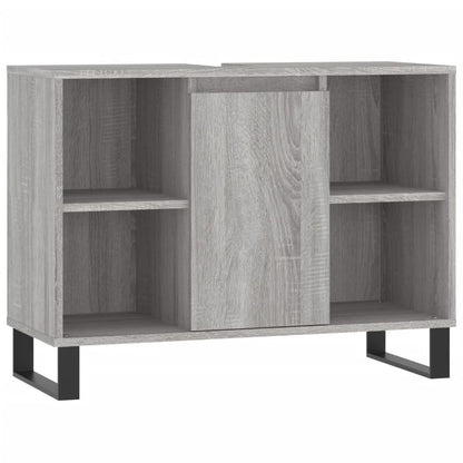 Bathroom Cabinet Grey Sonoma 80x33x60 cm Engineered Wood - Bend