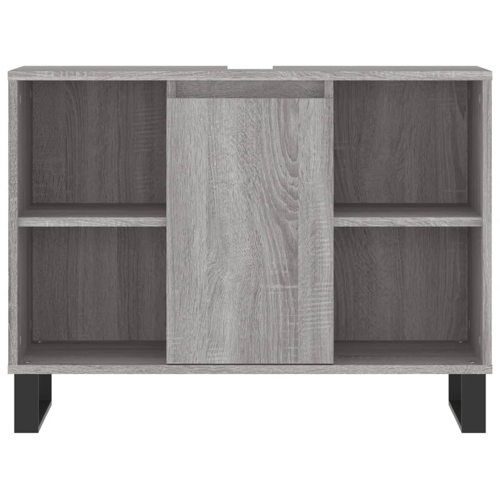 Bathroom Cabinet Grey Sonoma 80x33x60 cm Engineered Wood - Bend