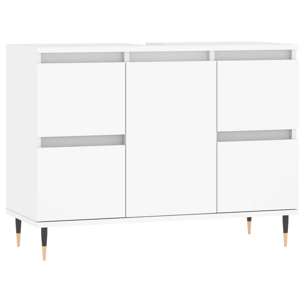 Bathroom Cabinet White 80x33x60 cm Engineered Wood