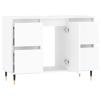 Bathroom Cabinet White 80x33x60 cm Engineered Wood