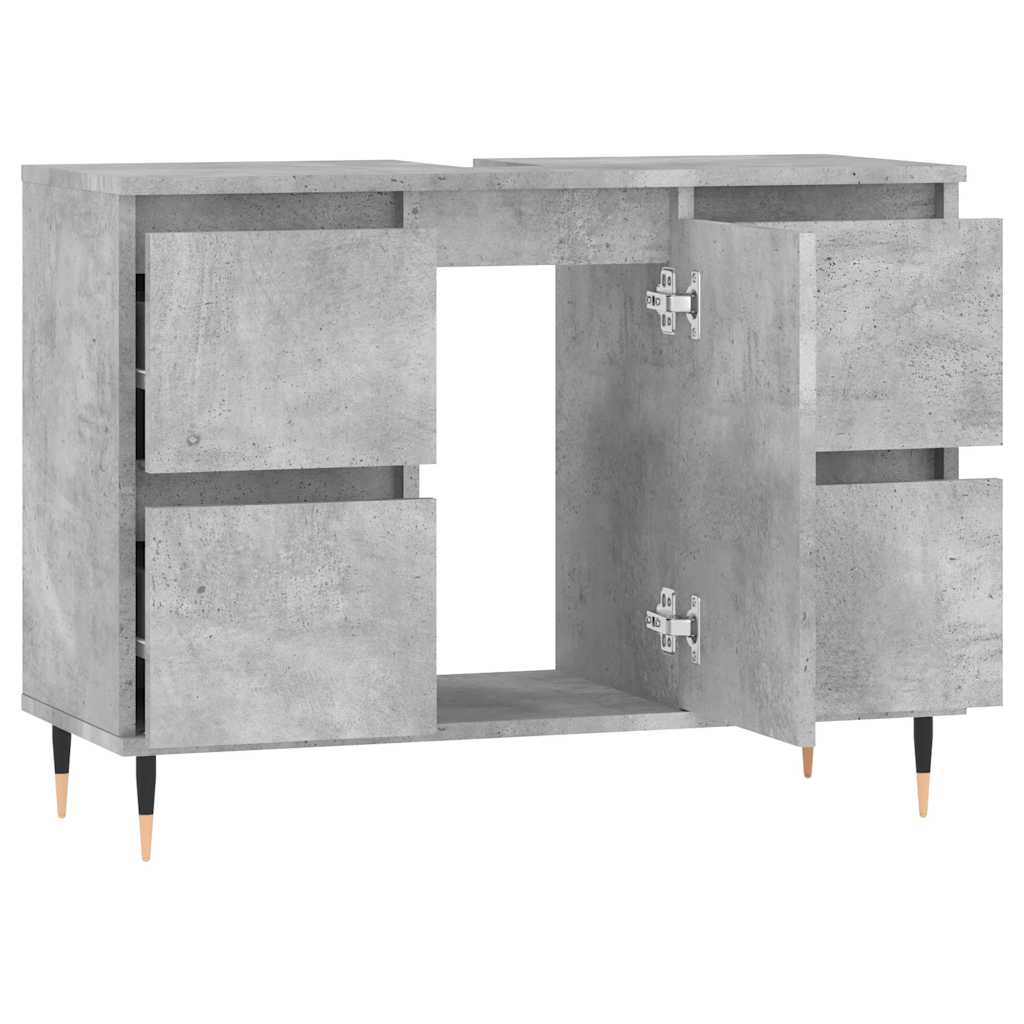 Bathroom Cabinet Concrete Grey 80x33x60 cm Engineered Wood