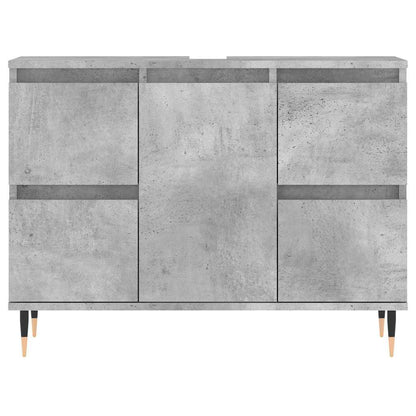 Bathroom Cabinet Concrete Grey 80x33x60 cm Engineered Wood