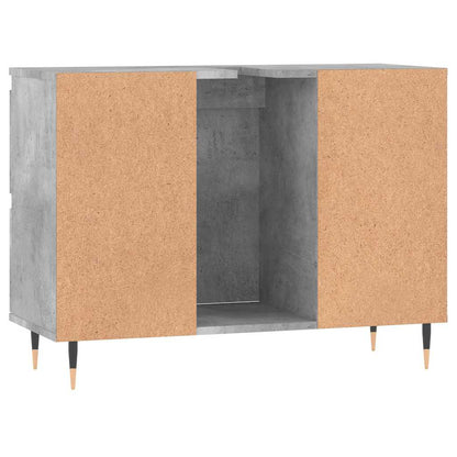 Bathroom Cabinet Concrete Grey 80x33x60 cm Engineered Wood