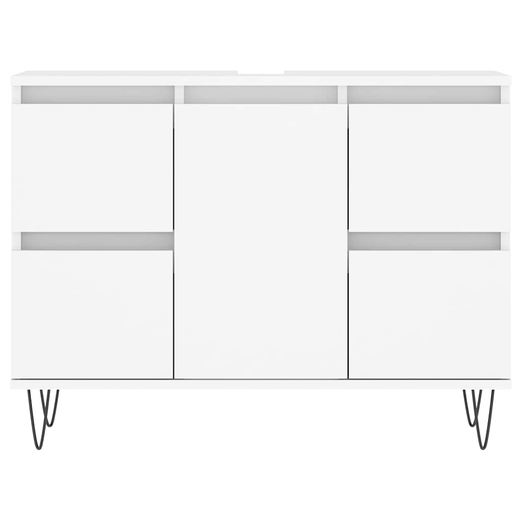 Bathroom Cabinet White 80x33x60 cm Engineered Wood