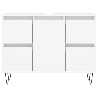 Bathroom Cabinet White 80x33x60 cm Engineered Wood