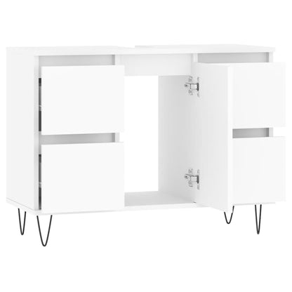 Bathroom Cabinet White 80x33x60 cm Engineered Wood