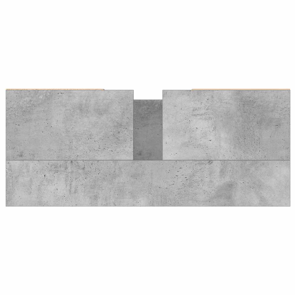 Bathroom Cabinet Concrete Grey 80x33x60 cm Engineered Wood