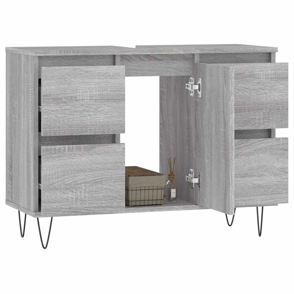 Bathroom Cabinet Grey Sonoma 80x33x60 cm Engineered Wood