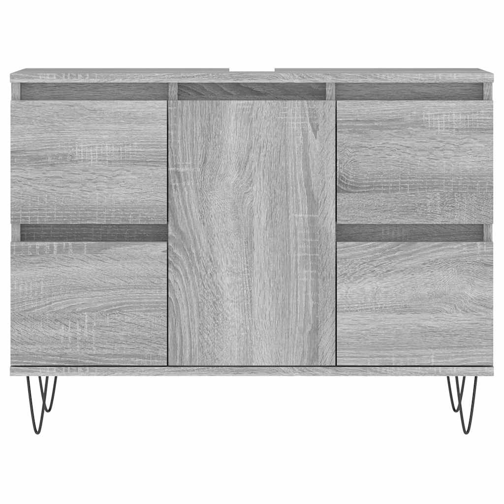 Bathroom Cabinet Grey Sonoma 80x33x60 cm Engineered Wood