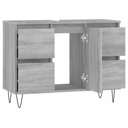 Bathroom Cabinet Grey Sonoma 80x33x60 cm Engineered Wood