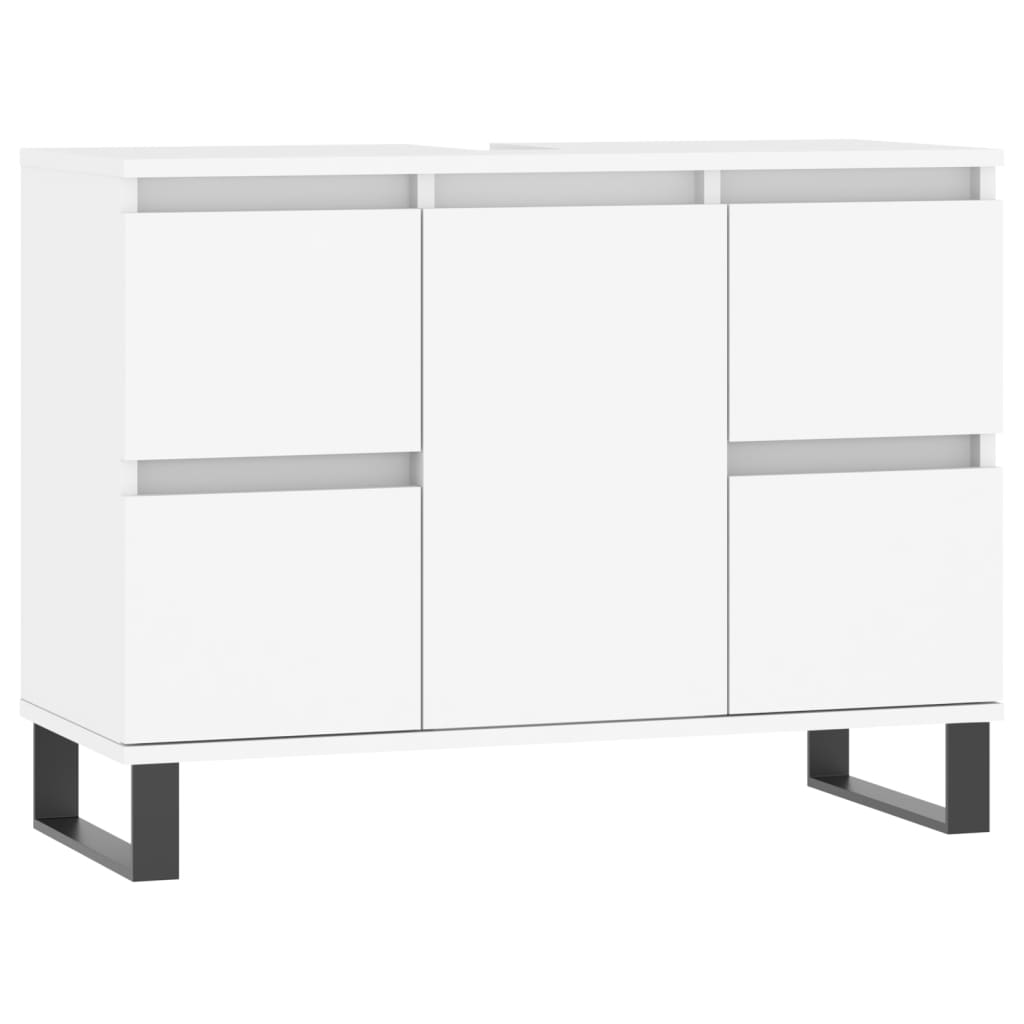 Bathroom Cabinet White 80x33x60 cm Engineered Wood - Bend