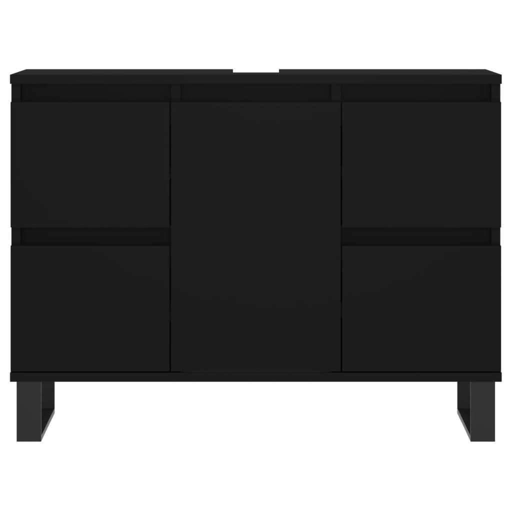 Black 4-Drawer Bathroom Storage Cabinet - Bend