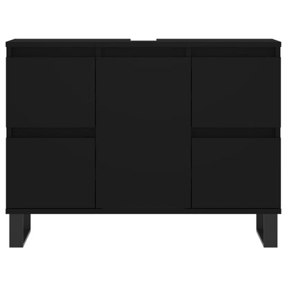 Black 4-Drawer Bathroom Storage Cabinet - Bend