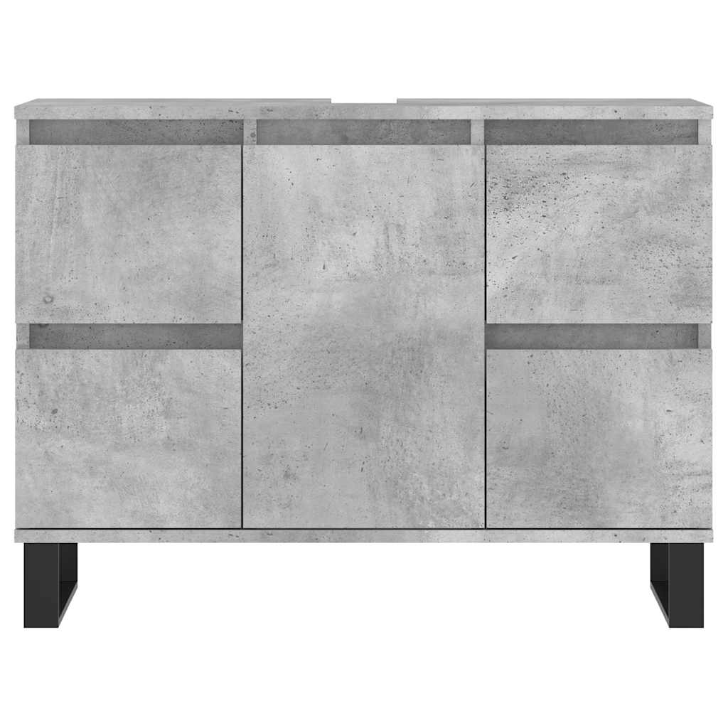 Bathroom Cabinet Concrete Grey 80x33x60 cm Engineered Wood