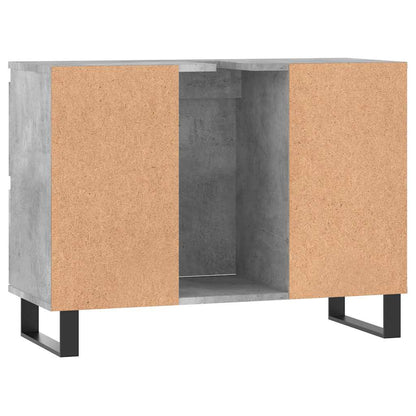 Bathroom Cabinet Concrete Grey 80x33x60 cm Engineered Wood