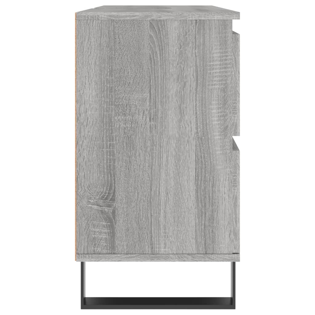 Bathroom Cabinet Grey Sonoma 80x33x60 cm Engineered Wood - Bend