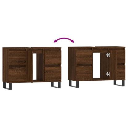 Wooden Bathroom Storage Cabinet with Iron Feet - Bend