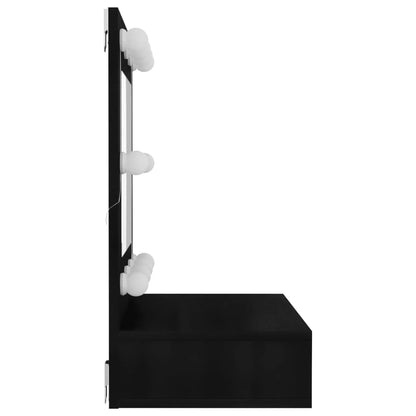 Mirror Cabinet with LED Black 60x31.5x62 cm - Bend