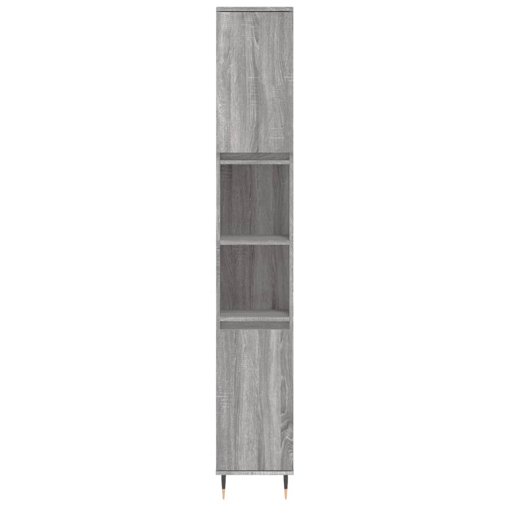 3 Piece Bathroom Furniture Set Grey Sonoma Engineered Wood