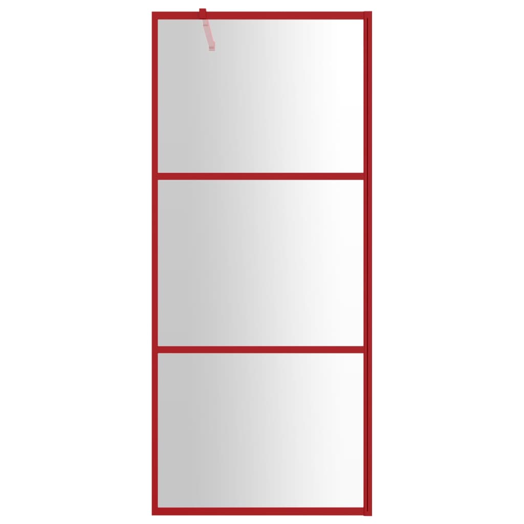 Walk-in Shower Wall with Clear ESG Glass Red 80x195 cm - Bend