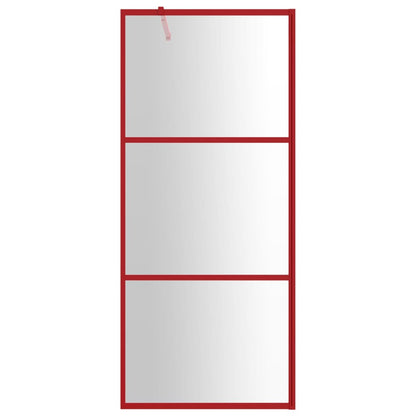 Walk-in Shower Wall with Clear ESG Glass Red 80x195 cm - Bend