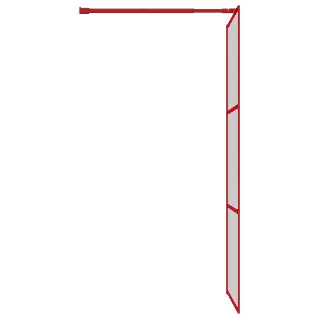 Walk-in Shower Wall with Clear ESG Glass Red 80x195 cm - Bend