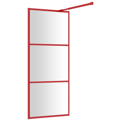 Walk-in Shower Wall with Clear ESG Glass Red 80x195 cm - Bend