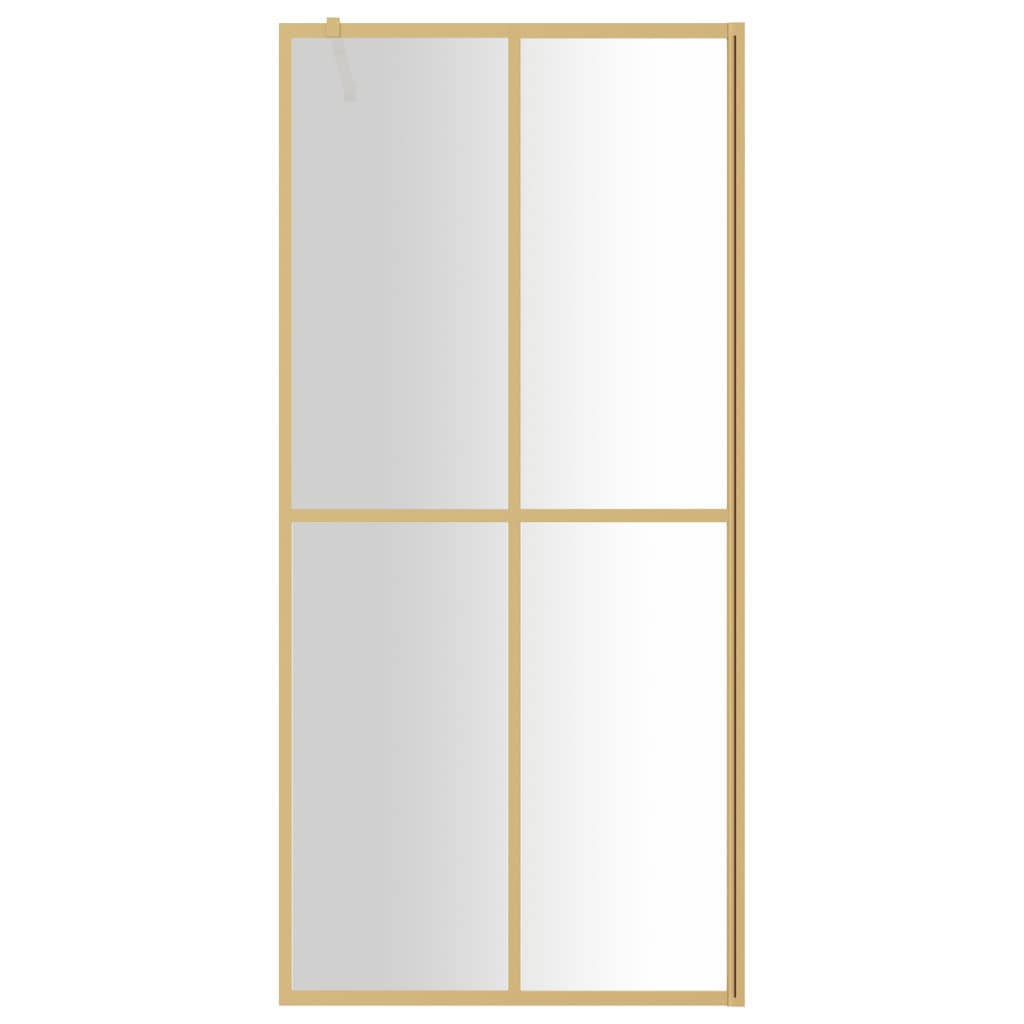 Walk-in Shower Wall with Clear ESG Glass Gold 80x195 cm - Bend