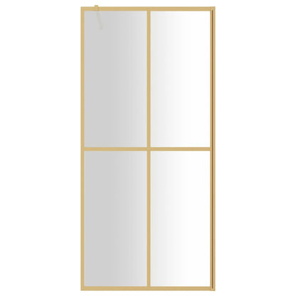 Walk-in Shower Wall with Clear ESG Glass Gold 80x195 cm - Bend