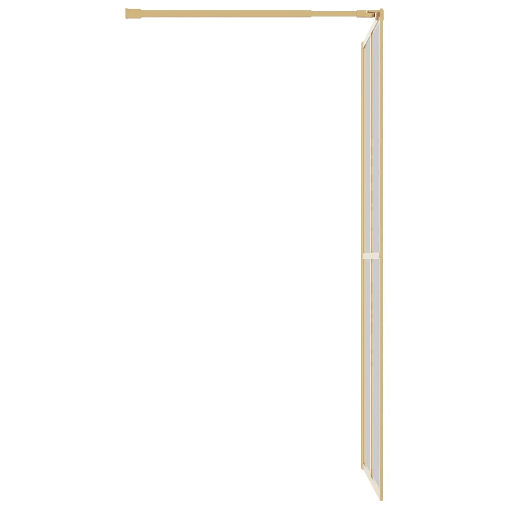 Walk-in Shower Wall with Clear ESG Glass Gold 80x195 cm - Bend