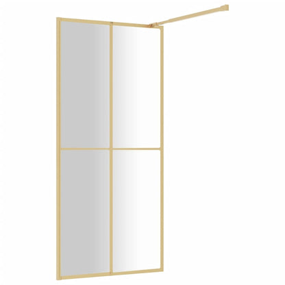 Walk-in Shower Wall with Clear ESG Glass Gold 80x195 cm - Bend