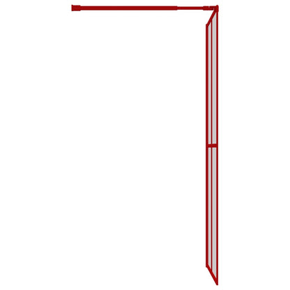 Walk-in Shower Wall with Clear ESG Glass Red 100x195 cm - Bend