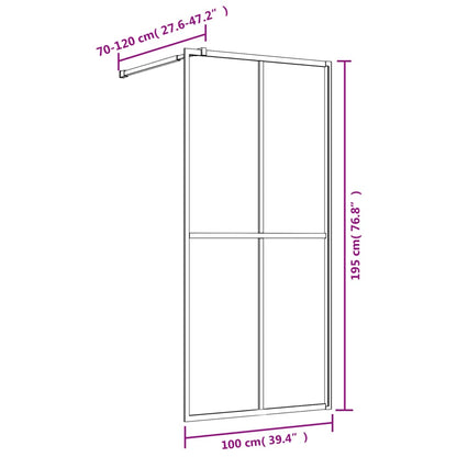 Walk-in Shower Wall with Clear ESG Glass Red 100x195 cm - Bend