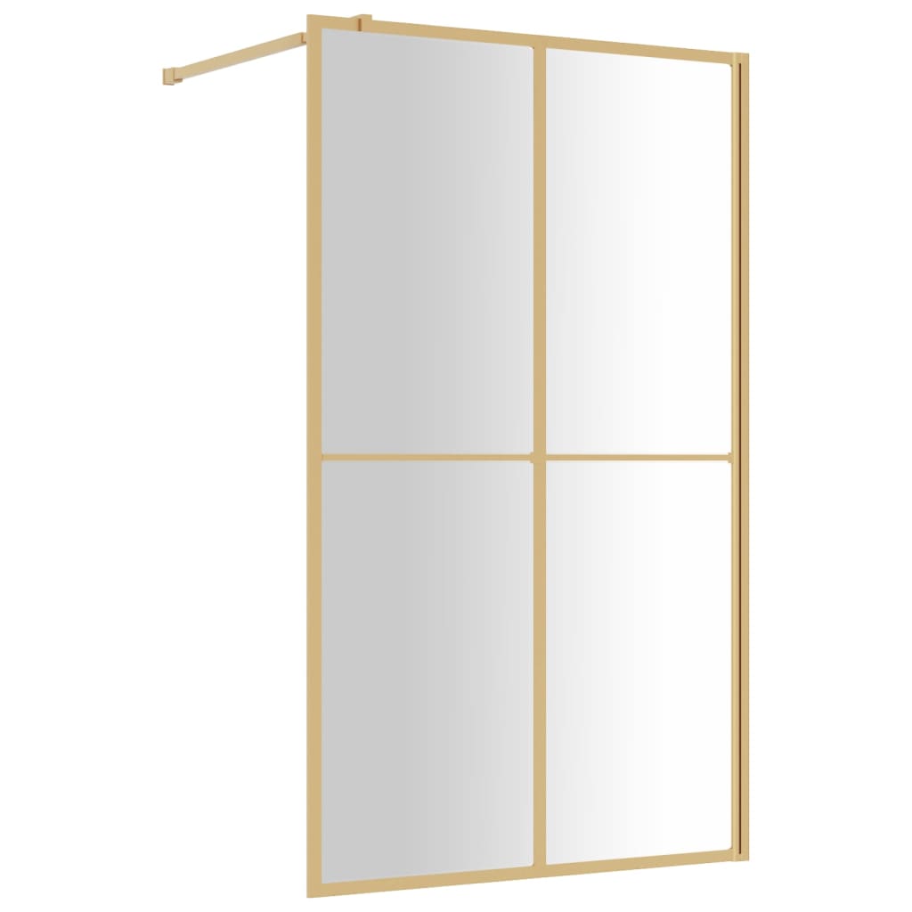 Walk-in Shower Wall with Clear ESG Glass Gold - Bend