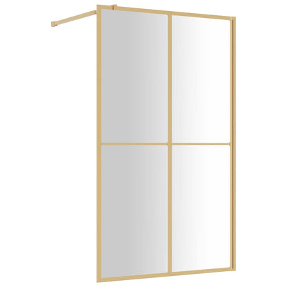 Walk-in Shower Wall with Clear ESG Glass Gold - Bend