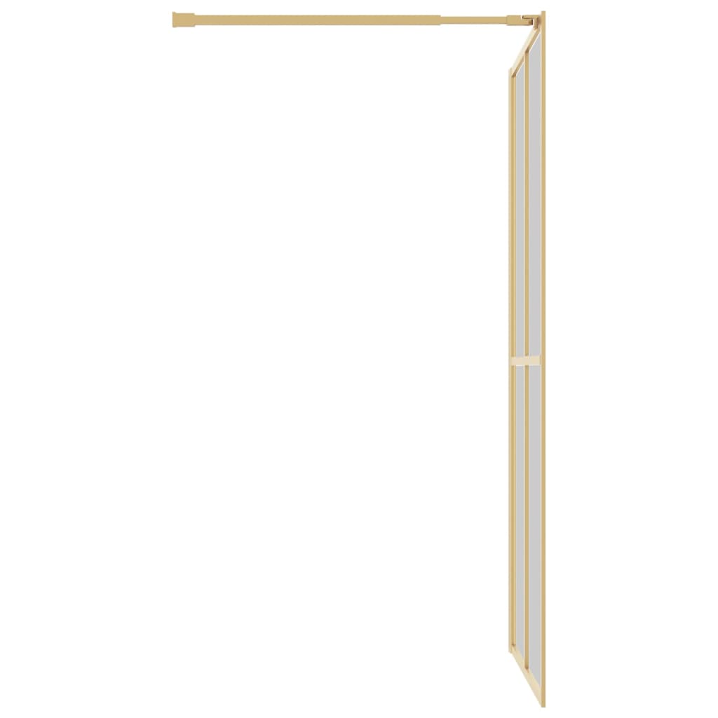 Walk-in Shower Wall with Clear ESG Glass Gold - Bend