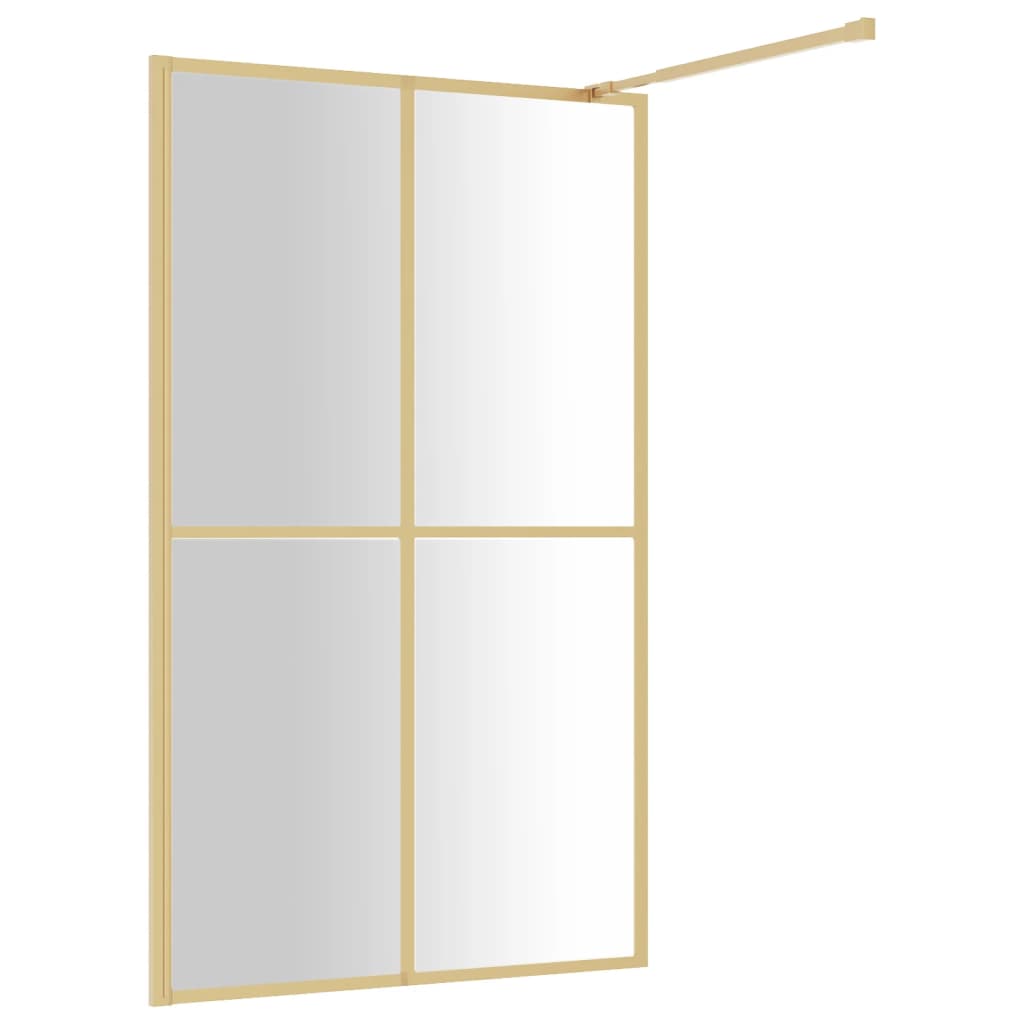 Walk-in Shower Wall with Clear ESG Glass Gold - Bend