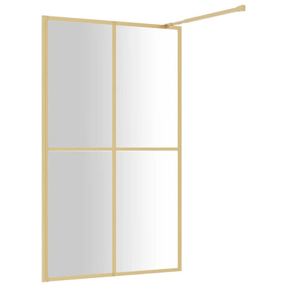 Walk-in Shower Wall with Clear ESG Glass Gold - Bend