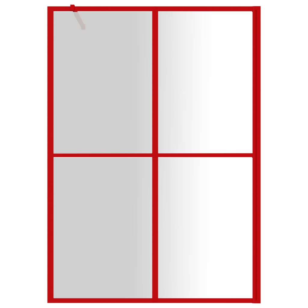 Walk-in Shower Wall with Clear ESG Glass Red 140x195 cm - Bend