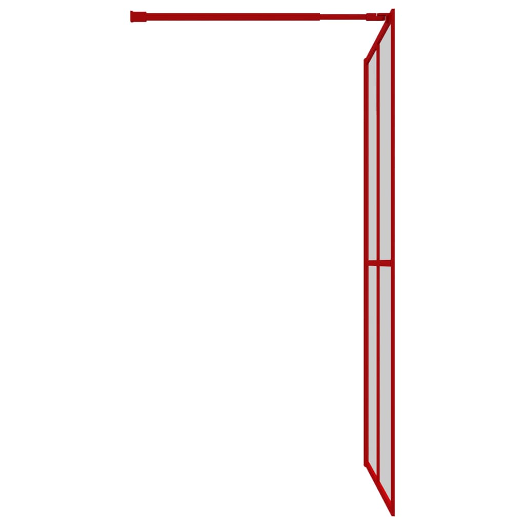 Walk-in Shower Wall with Clear ESG Glass Red 140x195 cm - Bend