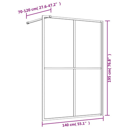 Walk-in Shower Wall with Clear ESG Glass Red 140x195 cm - Bend