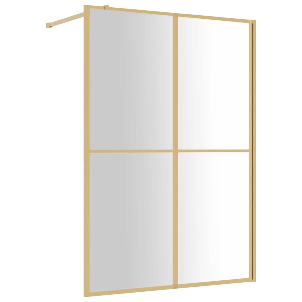 Walk-in Shower Wall with Clear ESG Glass Gold - Bend